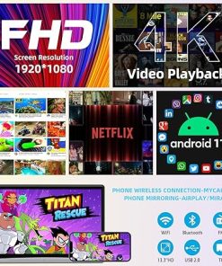 Dash Camera-Kaskawise-Kaskawise 13.3″ Android 11 Car Headrest Video Players with 2.4G/5G Dual Brand WiFi- Dual Rear Seat TV Monitors Can Sync Screens 2