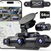 Dash Camera-ZMOPO-4-Channel Dash Cam Front and Rear Inside Left Right 360 View- Dash Camera for Cars with GPS WiFi