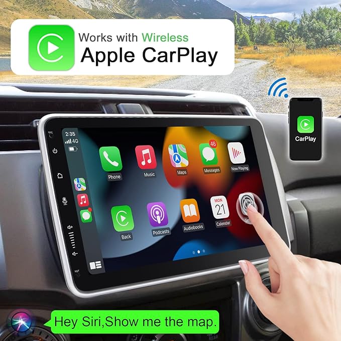 Dash Camera-IYING-Wireless CarPlay Android Auto Double Din Car Stereo 10 Inch Adjustable Touchscreen Car Play 8-Core 2G+32G Android Car Radio with Backup Camera Bluetooth AM/FM GPS Navigation WiFi 2 Din 2 Dash Camera-IYING-Wireless CarPlay Android Auto Double Din Car Stereo 10 Inch Adjustable Touchscreen Car Play 8-Core 2G+32G Android Car Radio with Backup Camera Bluetooth AM/FM GPS Navigation WiFi 2 Din - Image 2