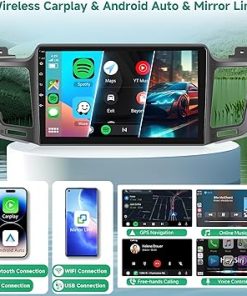 Dash Camera-Rimoody-2+64G Android Car Stereo for Toyota RAV4 2013 2014 2015 2016 2017 2018 2019 with Wireless Carplay Android Auto- 10.1” Touch Screen Car Radio Mirror Link GPS WIFI Bluetooth FM/RDS EQ Backup Camera SWC 2
