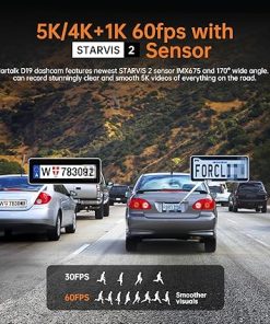 Dash Camera-Martalk-5K Mirror Dash Cam with 60fps WDR Backup Camera-12″ Rear View Mirror Camera for Car & Trucks 2