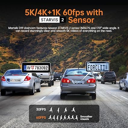 Dash Camera-Martalk-5K Mirror Dash Cam with 60fps WDR Backup Camera-12″ Rear View Mirror Camera for Car & Trucks 2 Dash Camera-Martalk-5K Mirror Dash Cam with 60fps WDR Backup Camera-12" Rear View Mirror Camera for Car & Trucks - Image 2