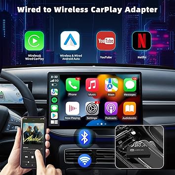 Dash Camera-One Car Stereo-OneCarStereo CarPlay Ai Box Lite Wireless CarPlay Adapter & Android Auto- The Magic CarPlay Box Streaming Device for car with Netflix/YouTube/USB Play 2 Dash Camera-One Car Stereo-OneCarStereo CarPlay Ai Box Lite Wireless CarPlay Adapter & Android Auto- The Magic CarPlay Box Streaming Device for car with Netflix/YouTube/USB Play - Image 2