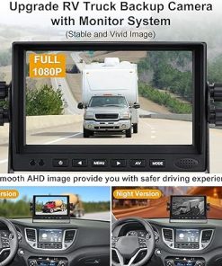 Dash Camera-Lcsiuco-RV Backup Camera- HD 1080P Rear Cam Reverse Back up Camera System with 7 Inch Monitor for RV Truck Trailer Pickup SUV Camper Jeep Car 2