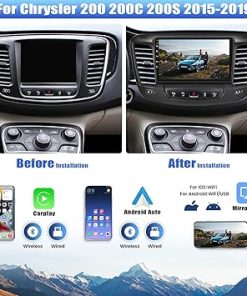 Dash Camera-AMprime-[4+64G] 8-Core Android 13 Car Stereo for Chrysler 200 200C 200S 2015-2019 with Wireless Carplay&Android Auto-9 Inch Car Radio with Mirror Link Bluetooth FM/RDS WiFi GPS SWC Dual USB+AHD Backup Camera 2