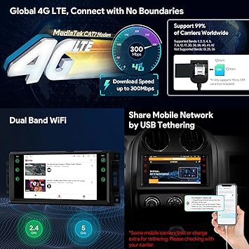 Dash Camera-XTRONS-XTRONS Single Din Car Stereo for Jeep Wrangler Dodge Chrysler- Android 12 Octa Core 4GB+64GB Car Radio 3 Dash Camera-XTRONS-XTRONS Single Din Car Stereo for Jeep Wrangler Dodge Chrysler- Android 12 Octa Core 4GB+64GB Car Radio - Image 3
