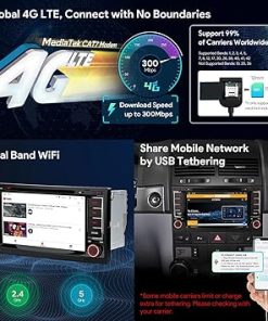 Dash Camera-XTRONS-XTRONS Android 13 Car Stereo Radio for VW Volkswagen Touareg- 7 Inch Touch Screen GPS Navigation Built-in DSP Car Auto Play Bluetooth Car Head Unit DVD Player Support Backup Camera OBD DVR TPMS 2