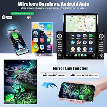 Dash Camera-OiLiehu-2G+64G Android 13 Car Stereo Double Din Radio with Wireless Carplay and Android Auto- 9.5 inch Vertical Touchscreen Car Radio with GPS Navigation WiFi Bluetooth FM/RDS Radio HiFi+Backup Camera 2 Dash Camera-OiLiehu-2G+64G Android 13 Car Stereo Double Din Radio with Wireless Carplay and Android Auto- 9.5 inch Vertical Touchscreen Car Radio with GPS Navigation WiFi Bluetooth FM/RDS Radio HiFi+Backup Camera - Image 2