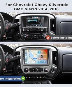 Dash Camera-Hikity-Hikity Android Car Stereo for Chevrolet Chevy Silverado GMC Sierra 2014-2018 Radio 2+64GB 10.1 Inch Touchscreen Car Radio Carplay Android Auto GPS Navigation WiFi Bluetooth FM EQ Backup Camera 2