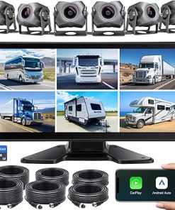 Dash Camera-Seventour-6-Channel Dash Cam 1080P Backup Camera System with 10.33 Inch Touch Parking Monitor-DVR Recording Back Up Camera for RV/Truck/Trailer/Van/SUV/Cars