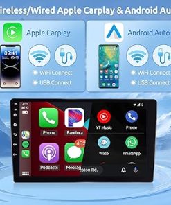 Dash Camera-Rimoody-8 Core 2+64G Android Car Stereo for Ford Mustang 2010 2011 2012 2013 2014 with Wireless Carplay Android Auto- 10.1” Touch Screen Car Radio Mirror Link WiFi GPS Bluetooth FM/RDS DSP Backup Camera SWC 2