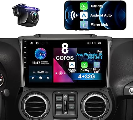 Dash Camera-Nunoo-Car Stereo for Jeep Wrangler 2007-2018 JK Compass Grand Cherokee Patriot 8 Core 4+32G with Wireless CarPlay Android Auto-10.1 inch IPS Car Radio with Backup Camera Dash Camera-Nunoo-Car Stereo for Jeep Wrangler 2007-2018 JK Compass Grand Cherokee Patriot 8 Core 4+32G with Wireless CarPlay Android Auto-10.1 inch IPS Car Radio with Backup Camera