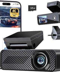 Dash Camera-pelsee-P1 Duo 4K Dash Cam Front and Rear- 64GB SD Card