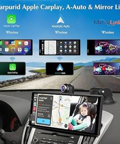 Dash Camera-Carpuride-2025 Carpuride W903 Wireless Carplay & Android Auto with Dash Cam – 9.3″ HD IPS Touch Car Play Screen for Car- 4K Front & 1080P Rear Camera 2