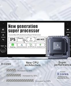 Dash Camera-Nunoo-8 Core 4+32G Car Radio for Jeep Wrangler Radio Chrysler Dodge Ram with Wireless Car-Play Android Auto-7″ IPS Car Stereo Upgrade Dash Kit with Backup Camera 2