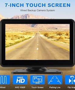 Dash Camera-Losuudy-AHD1080P Wired Backup Camera System- 7″ Touch Screen Monitor with Split Modes 2