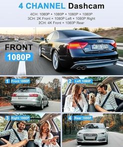 Dash Camera-ZYEIPO-2in1 Dash Cam 4 Channel 360 Camera for Car- Front Rear Inside DashCam 2