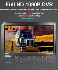 Dash Camera-Camslead-9 inch Screen 1080P Backup Camera System with Wired- DVR Recorder 2