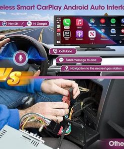 Dash Camera-aboutBit-Wireless CarPlay Screen Dash Mount – Portable Android Auto Car Stereo with 2.5K Dash Cam – 10.26 Inch HD IPS Display Loop Recording Car DVR Bluetooth Mirrorlink GPS Navigation Video Receivers 2