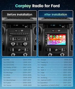 Dash Camera-podofo-PODOFO 2G 64G Car Stereo Radio for Ford F150 F250 F350 Fusion Taurus Edge Explorer with 7” 1080P Touchscreen with License Plate Backup Camera Wireless Carplay Android Auto Bluetooth WiFi EQ GPS FM 2