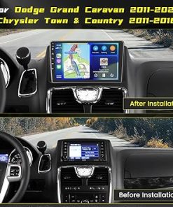 Dash Camera-Ohradio-[2+64G]Hikity Android 13 Car Stereo for Dodge Grand Caravan11-20/Grand Voyager11-15/Chrysler Town & Country11-16- 9” Touchscreen Radio wireless CarPlay Android Auto GPS Mirror Link SWC Backup Cam BT 2