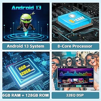 Dash Camera-Hikity-Hikity 6+128GB Android 13 Car Stereo for 2007-2011 Honda CRV Radio with Wireless Apple Carplay Android Auto- 9 Inch IPS Touch Screen Radio 3 Dash Camera-Hikity-Hikity 6+128GB Android 13 Car Stereo for 2007-2011 Honda CRV Radio with Wireless Apple Carplay Android Auto- 9 Inch IPS Touch Screen Radio - Image 3