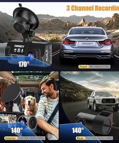 Dash Camera-ORSKEY-4K Dash Cam Front and Rear Inside 5G WiFi- 64GB Card 2