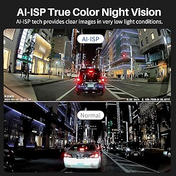 Dash Camera-KAWA-KAWA 4K Dash Cam Front Rear- AI-ISP Night Vision 2 Dash Camera-KAWA-KAWA 4K Dash Cam Front Rear- AI-ISP Night Vision - Image 2