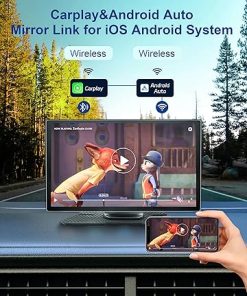 Dash Camera-J-SINIGIDIN-[Upgrade] Double Din Car Stereo with Wireless CarPlay- Wireless Android Auto 2